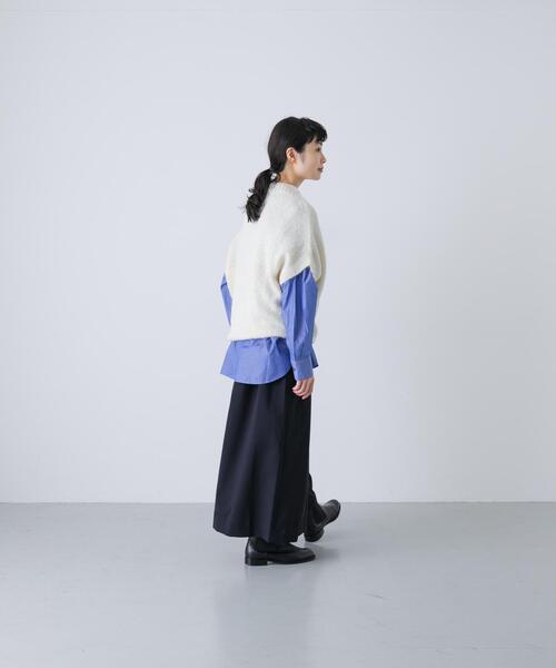 かぐれ（カグレ）の「アルパカルーズベスト（ベスト・レディース・ダークグレー/グレー/アイボリー・FREE）」の8枚目の写真