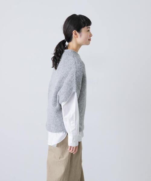 かぐれ（カグレ）の「アルパカルーズベスト（ベスト・レディース・ダークグレー/グレー/アイボリー・FREE）」の12枚目の写真