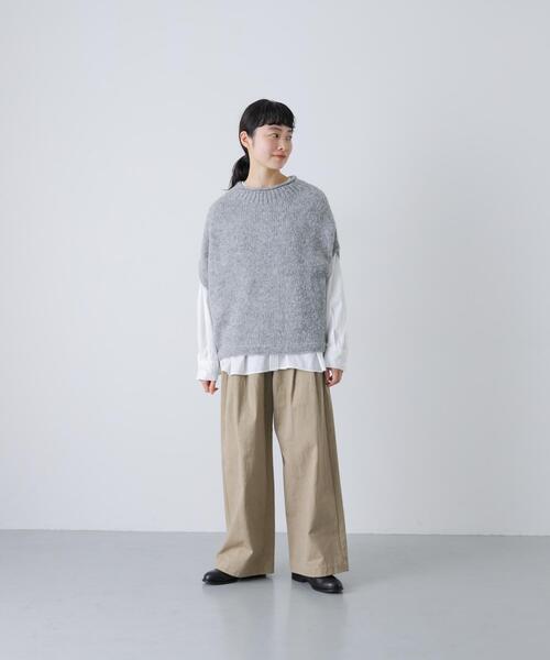 かぐれ（カグレ）の「アルパカルーズベスト（ベスト・レディース・ダークグレー/グレー/アイボリー・FREE）」の15枚目の写真