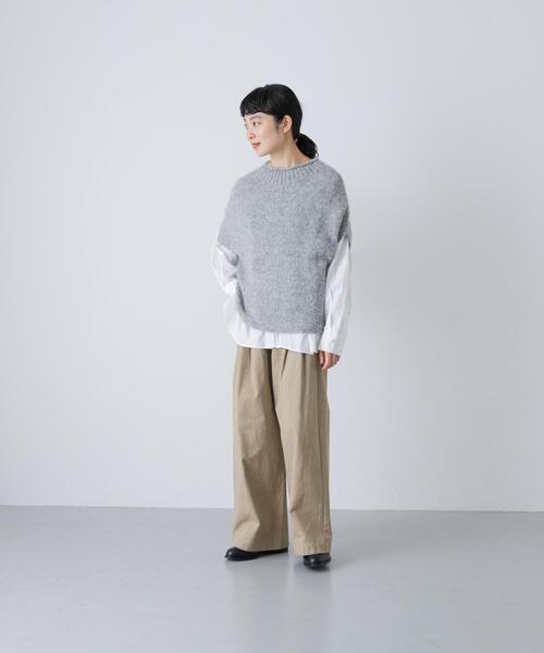 かぐれ（カグレ）の「アルパカルーズベスト（ベスト・レディース・ダークグレー/グレー/アイボリー・FREE）」の16枚目の写真