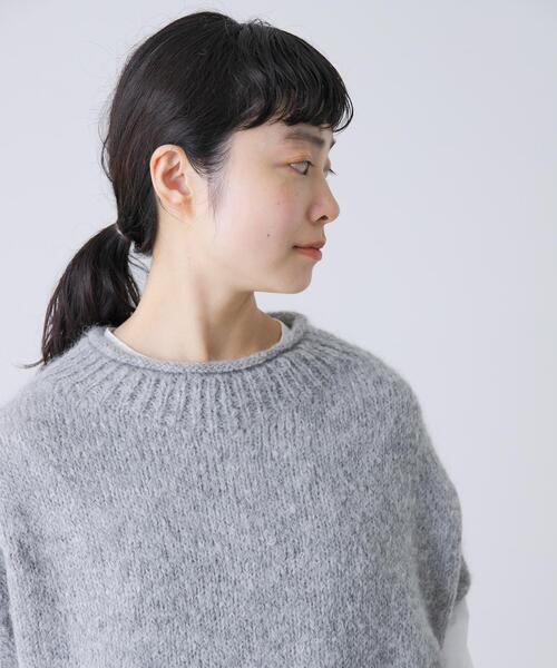 かぐれ（カグレ）の「アルパカルーズベスト（ベスト・レディース・ダークグレー/グレー/アイボリー・FREE）」の22枚目の写真