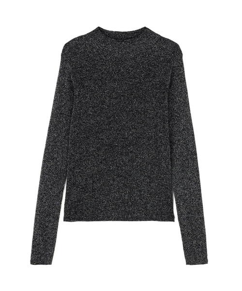 NATURAL BEAUTY BASIC(ナチュラルビューティーベーシック)の「◇シャイニーハイネックニット(ニット/セーター・レディース・ブラック/ブルー/ベージュ・FREE)」の4枚目の写真