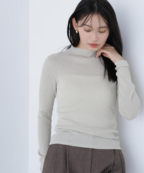 NATURAL BEAUTY BASIC(ナチュラルビューティーベーシック)の「◇シャイニーハイネックニット(ニット/セーター・レディース・ブラック/ブルー/ベージュ・FREE)」の17枚目の写真