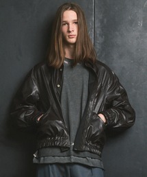 UNISEX》Sheep Leather Single Collard Blouson/シープレザーシングル
