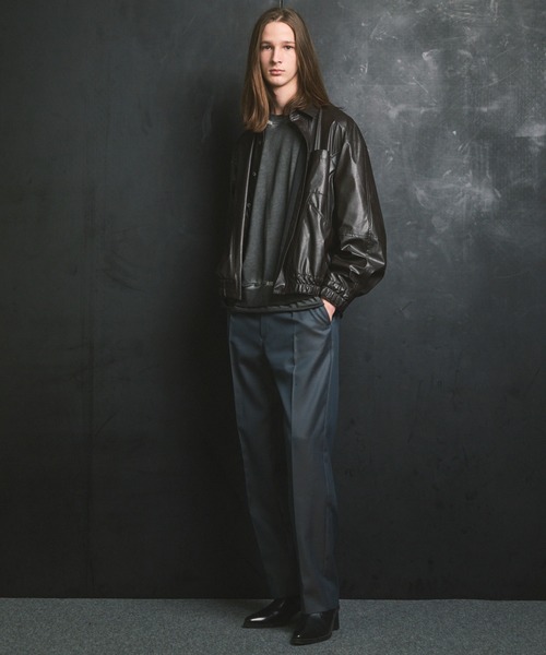 MAISON SPECIAL(メゾンスペシャル)の「《UNISEX》Curve Switching A Light Eco Leather Shirt/カーブスウィッチングAライトエコレザーシャツ【MAISON SPECIAL/メゾンスペシャル】■セットアップ対応■(シャツ/ブラウス・メンズ・ブラック/ブラウン・0/1/2)」の20枚目の写真
