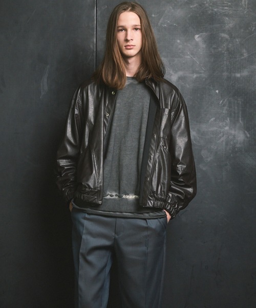 MAISON SPECIAL(メゾンスペシャル)の「《UNISEX》Curve Switching A Light Eco Leather Shirt/カーブスウィッチングAライトエコレザーシャツ【MAISON SPECIAL/メゾンスペシャル】■セットアップ対応■(シャツ/ブラウス・メンズ・ブラック/ブラウン・0/1/2)」の21枚目の写真