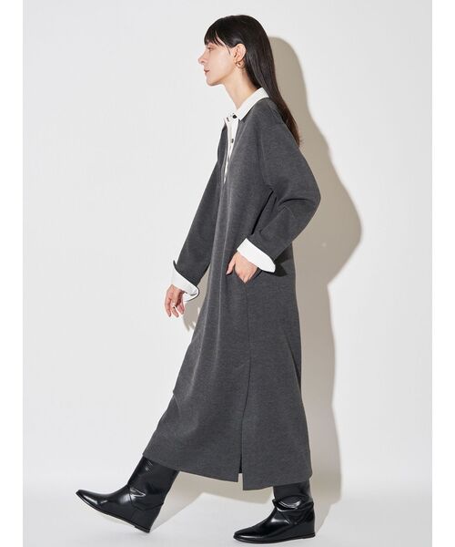 ELENDEEK(エレンディーク)の「バイカラーポロワンピース(ワンピース・レディース・ネイビー/アイボリー/グレー・FREE)」の12枚目の写真