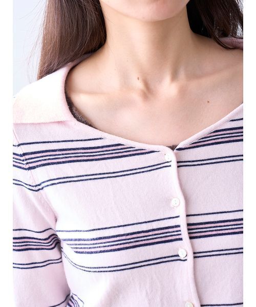 SNIDEL（スナイデル）の「Sustainableレイヤードニットプルオーバー（ニット/セーター・レディース・ライトピンク/ライトブルー/ネイビー・F）」の18枚目の写真