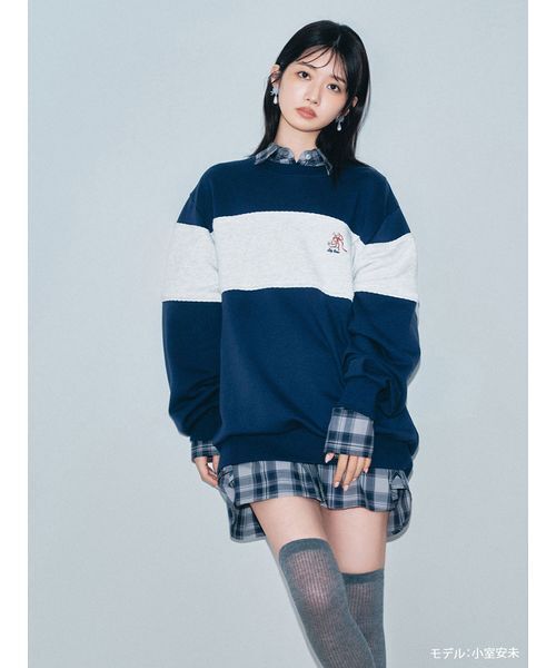 LILY BROWN（リリーブラウン）の「Lily Bearリボンスウェット（スウェット・レディース・バーガンディー/ネイビー/シルバー/アイボリー・0/1）」の5枚目の写真