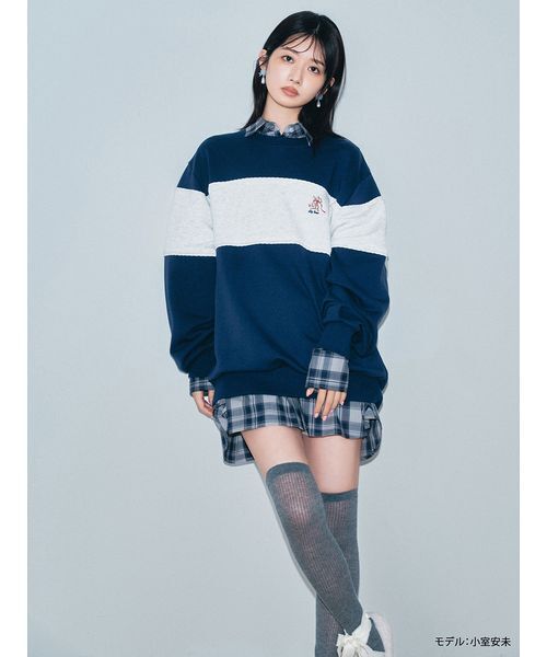 LILY BROWN（リリーブラウン）の「Lily Bearリボンスウェット（スウェット・レディース・バーガンディー/ネイビー/シルバー/アイボリー・0/1）」の7枚目の写真
