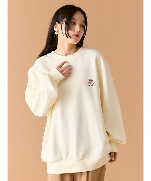 LILY BROWN（リリーブラウン）の「Lily Bearリボンスウェット（スウェット・レディース・バーガンディー/ネイビー/シルバー/アイボリー・0/1）」の8枚目の写真