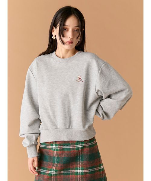 LILY BROWN（リリーブラウン）の「Lily Bearリボンスウェット（スウェット・レディース・バーガンディー/ネイビー/シルバー/アイボリー・0/1）」の16枚目の写真