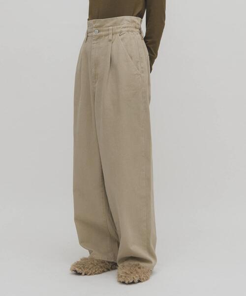 KBF（ケイビーエフ）の「フリルウエストツイルパンツ（その他パンツ・レディース・ベージュ/グレー/ブラウン・ONE）」の4枚目の写真