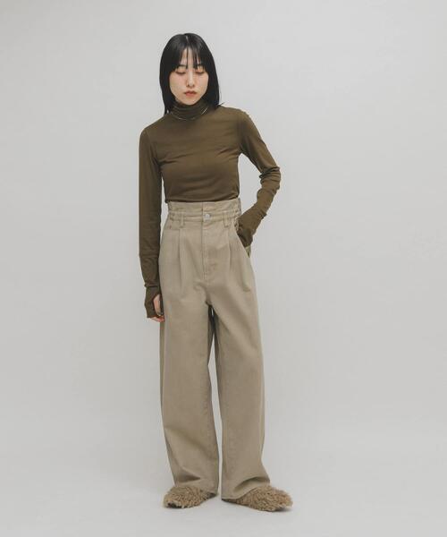 KBF（ケイビーエフ）の「フリルウエストツイルパンツ（その他パンツ・レディース・ベージュ/グレー/ブラウン・ONE）」の8枚目の写真