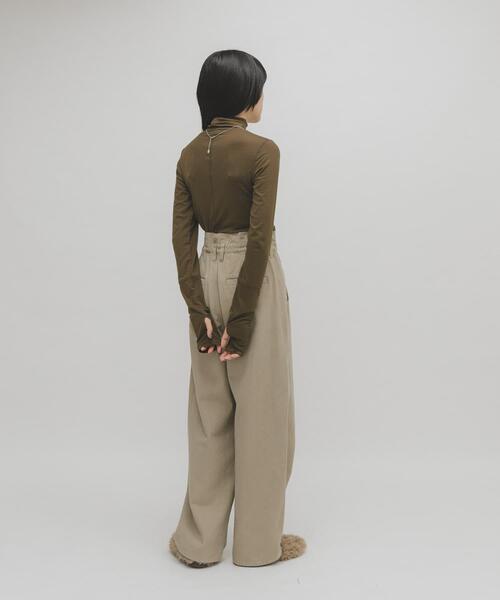 KBF（ケイビーエフ）の「フリルウエストツイルパンツ（その他パンツ・レディース・ベージュ/グレー/ブラウン・ONE）」の9枚目の写真