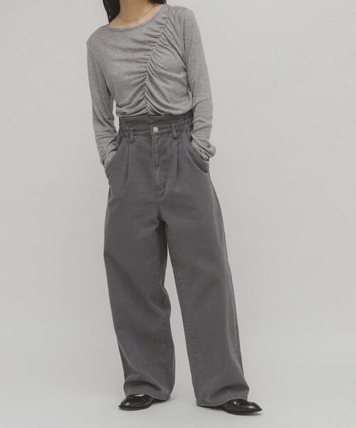 KBF（ケイビーエフ）の「フリルウエストツイルパンツ（その他パンツ・レディース・ベージュ/グレー/ブラウン・ONE）」の16枚目の写真