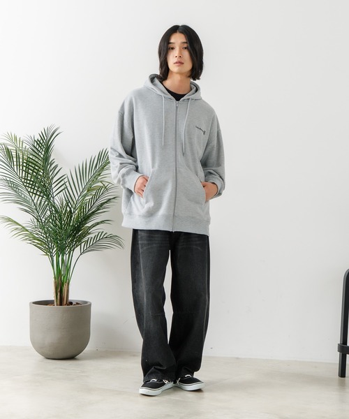 brknhome(ブロークンホーム)の「【BRKNHOME/ブロークンホーム】バックプリント フルジップ スウェットパーカー(パーカー・メンズ・杢グレー/ブラック・LARGE/MEDIUM)」の20枚目の写真
