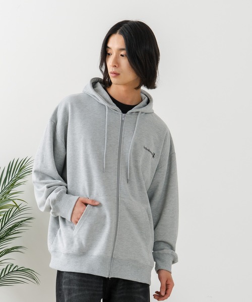 brknhome(ブロークンホーム)の「【BRKNHOME/ブロークンホーム】バックプリント フルジップ スウェットパーカー(パーカー・メンズ・杢グレー/ブラック・LARGE/MEDIUM)」の21枚目の写真