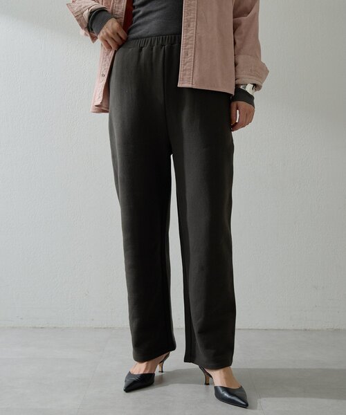 Whim Gazette（ウィムガゼット）の「裏毛ワイドパンツ（スウェットパンツ・レディース・モカ/チャコールグレー・FREE）」の17枚目の写真