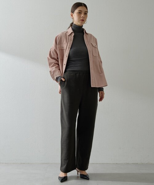 Whim Gazette（ウィムガゼット）の「裏毛ワイドパンツ（スウェットパンツ・レディース・モカ/チャコールグレー・FREE）」の19枚目の写真