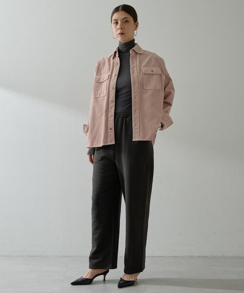 Whim Gazette（ウィムガゼット）の「裏毛ワイドパンツ（スウェットパンツ・レディース・モカ/チャコールグレー・FREE）」の22枚目の写真