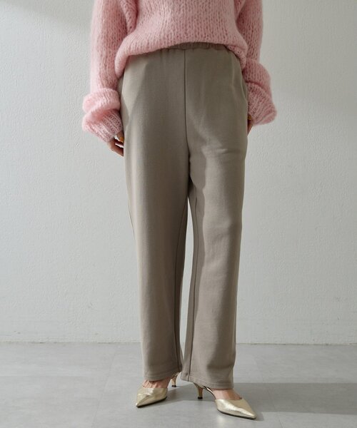 Whim Gazette（ウィムガゼット）の「裏毛ワイドパンツ（スウェットパンツ・レディース・モカ/チャコールグレー・FREE）」の8枚目の写真
