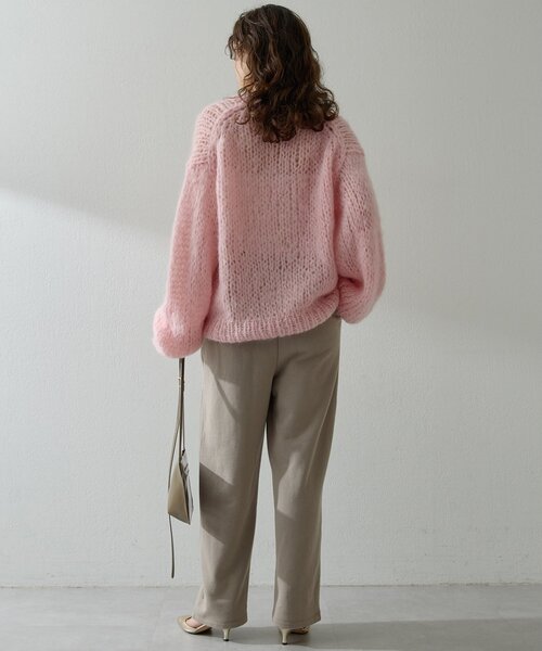 Whim Gazette（ウィムガゼット）の「裏毛ワイドパンツ（スウェットパンツ・レディース・モカ/チャコールグレー・FREE）」の3枚目の写真