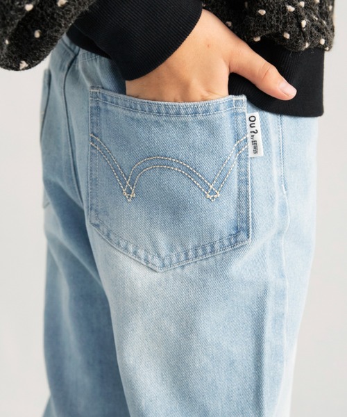 EDWIN（エドウィン）の「【Ou? by EDWIN】フレアデニムパンツ（デニムパンツ・キッズ・ブラック/サックスブルー・90/100/110/130/120/140/150）」の8枚目の写真