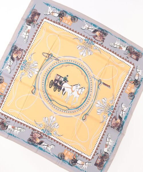 AVALON(U.Q)（アバロン）の「ホース柄リバーシブルスカーフ（ストール/ショール・レディース・グレー・FREE）」の11枚目の写真