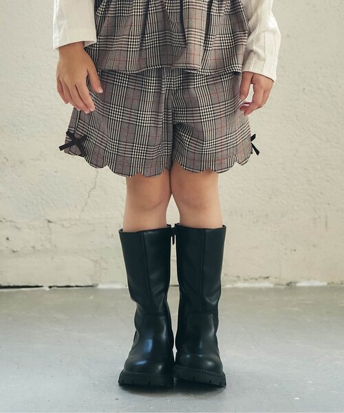 apres les cours(アプレレクール)の「【リンク/ジュニア対応】サイドリボンスカラップショートパンツ(その他パンツ・キッズ・ブラック/アイボリー/ベージュ・80/90/100/110/120/130/140)」の3枚目の写真