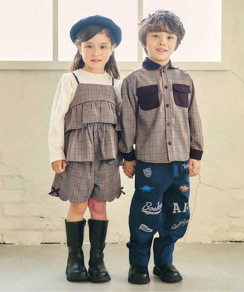 apres les cours(アプレレクール)の「【リンク/ジュニア対応】サイドリボンスカラップショートパンツ(その他パンツ・キッズ・ブラック/アイボリー/ベージュ・80/90/100/110/120/130/140)」の6枚目の写真