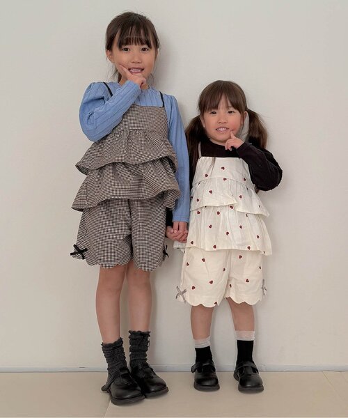 apres les cours(アプレレクール)の「【リンク/ジュニア対応】サイドリボンスカラップショートパンツ(その他パンツ・キッズ・ブラック/アイボリー/ベージュ・80/90/100/110/120/130/140)」の9枚目の写真