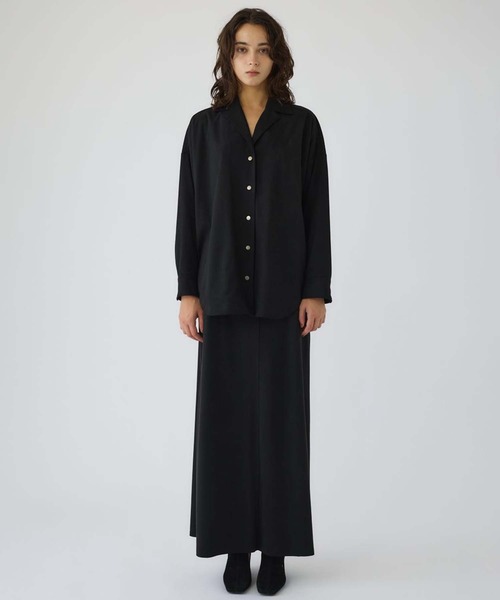 RIM.ARK（リムアーク）の「【RIM.ARK/リムアーク】Open collor F/Suede shirt JK/オープンカラー/スエードシャツジャケット（その他アウター・レディース・ブラック・FREE）」の6枚目の写真