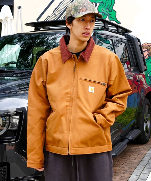 Carhartt（カーハート）の「【Carhartt/カーハート】ダックデトロイトジャケット J001 103828（カバーオール・メンズ・ブラウン/ブラック・MEDIUM/X-LARGE/LARGE）」の2枚目の写真