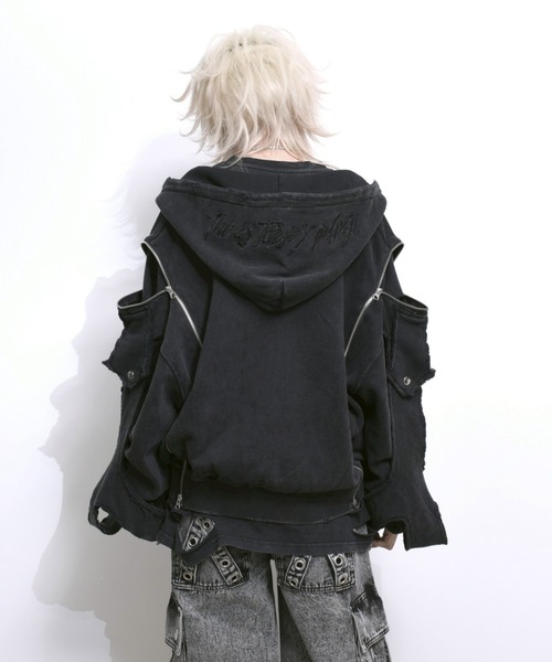 TRAVAS TOKYO（トラバス トウキョウ）の「『TRAVAS TOKYO/トラバス トーキョー』GEDRAJI x TRAVAS TOKYO イラストプリントZIPパーカー（パーカー・レディース・ブラック/ライトベージュ・FREE）」の16枚目の写真