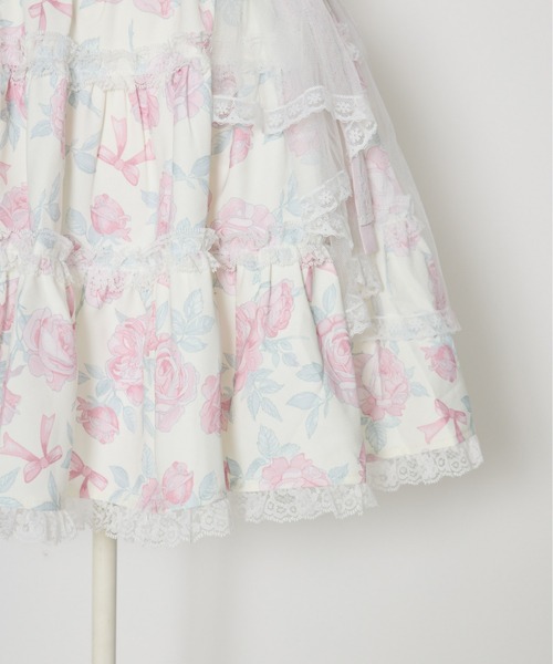 mellfy memory(メルフィーメモリー)の「Rosy Flora tulle Veil skirt(スカート・レディース・ピンク/ホワイト・MEDIUM/SMALL)」の19枚目の写真