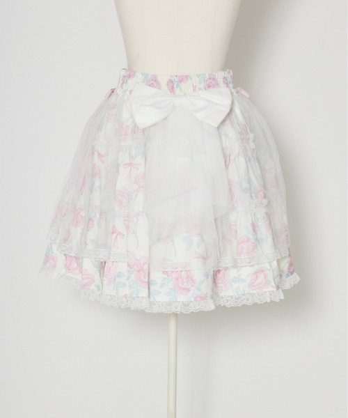 mellfy memory(メルフィーメモリー)の「Rosy Flora tulle Veil skirt(スカート・レディース・ピンク/ホワイト・MEDIUM/SMALL)」の16枚目の写真