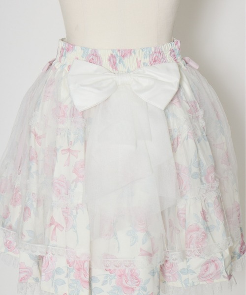 mellfy memory(メルフィーメモリー)の「Rosy Flora tulle Veil skirt(スカート・レディース・ピンク/ホワイト・MEDIUM/SMALL)」の20枚目の写真