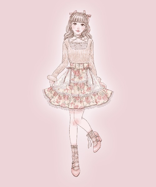 mellfy memory(メルフィーメモリー)の「Rosy Flora tulle Veil skirt(スカート・レディース・ピンク/ホワイト・MEDIUM/SMALL)」の13枚目の写真