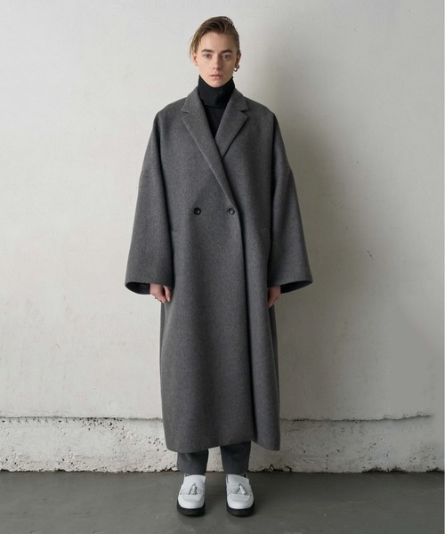 COMMON WARE（コモンウェアー）の「canaco _: ワイドスリーブ　オーバーサイズテイラードコート OVERSIZED TAILORED COAT（その他アウター・レディース・ブラウン系その他/グレー・FREE）」の4枚目の写真