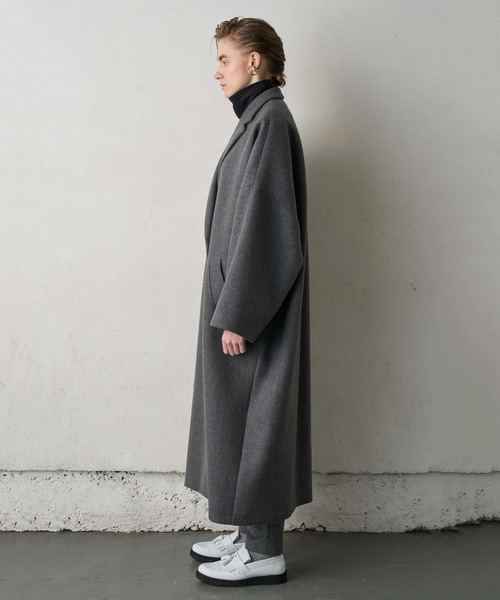COMMON WARE（コモンウェアー）の「canaco _: ワイドスリーブ　オーバーサイズテイラードコート OVERSIZED TAILORED COAT（その他アウター・レディース・ブラウン系その他/グレー・FREE）」の5枚目の写真