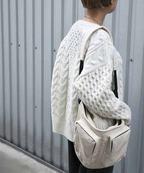 JOURNAL STANDARD LUXE(ジャーナルスタンダード ラックス)の「アランプルオーバー(ニット/セーター・レディース・ホワイト/ネイビー・FREE)」の8枚目の写真