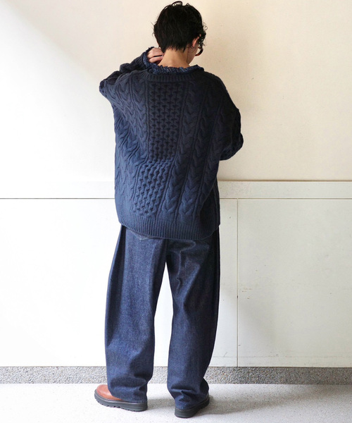 JOURNAL STANDARD LUXE(ジャーナルスタンダード ラックス)の「アランプルオーバー(ニット/セーター・レディース・ホワイト/ネイビー・FREE)」の12枚目の写真