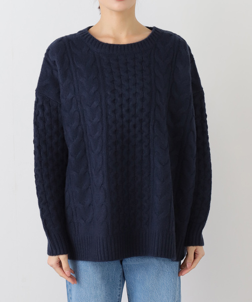 JOURNAL STANDARD LUXE(ジャーナルスタンダード ラックス)の「アランプルオーバー(ニット/セーター・レディース・ホワイト/ネイビー・FREE)」の16枚目の写真