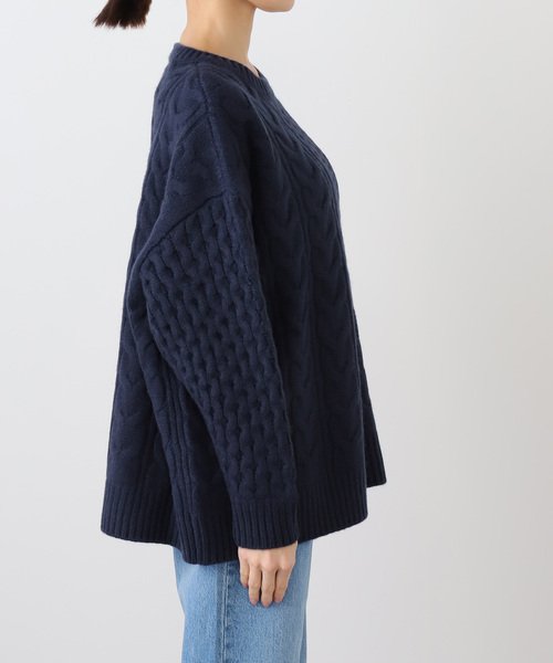 JOURNAL STANDARD LUXE(ジャーナルスタンダード ラックス)の「アランプルオーバー(ニット/セーター・レディース・ホワイト/ネイビー・FREE)」の19枚目の写真