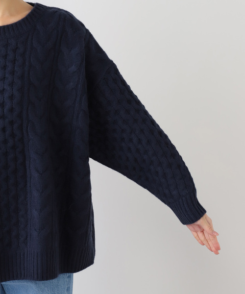 JOURNAL STANDARD LUXE(ジャーナルスタンダード ラックス)の「アランプルオーバー(ニット/セーター・レディース・ホワイト/ネイビー・FREE)」の20枚目の写真