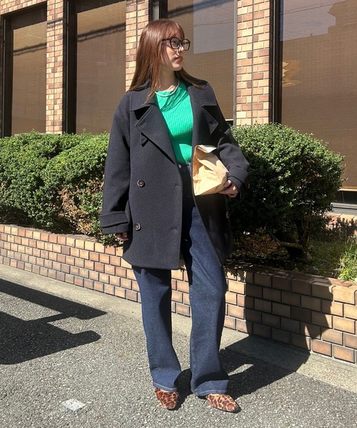 cepo（セポ）の「ニットメルトンハーフコート（ピーコート・レディース・ブラック・M）」の15枚目の写真
