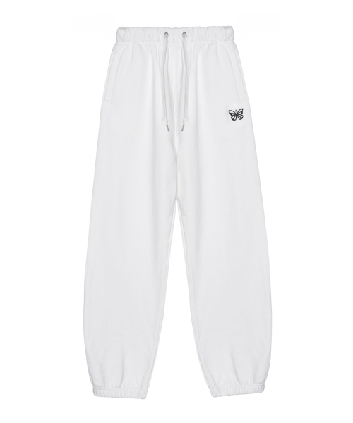 NICK&NICOLE(ニックアンドニコール)の「BUTTERFLY WIDE QUALITY PANTS_IVORY(スウェットパンツ・レディース・その他・MEDIUM/LARGE)」の4枚目の写真