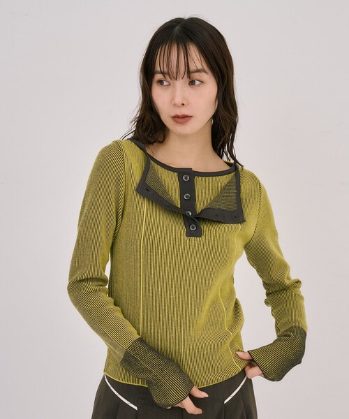 Java ニット セーター 「JaVaジャバ 別注」新色追加！抜け感透け×お洒落配色に視線集中。マルチウェイ グラデーション メッシュ編みニット  レディース : ZOZOTOWN Yahoo!店 - 通販 - Yahoo!ショッピング [Caividom] マルチシーン対応 日系レトロニットセーター カラーデザイン 冬用ユース向け 銀杏色丸首セーター ニット素材 ゆ