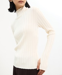 STUDIOUS | 【STUDIOUS/ステュディオス】Silk Viscorse Wide Rib KT/シルクビスコースワイドリブニット(ニット/セーター)